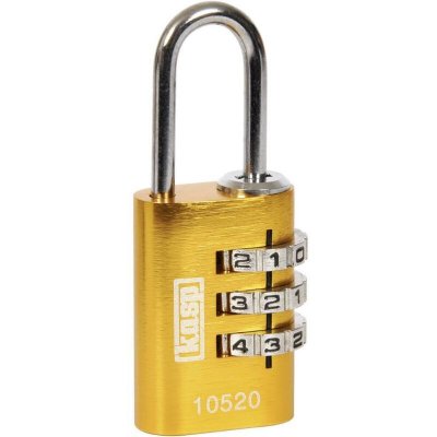 KASP Cadenas  K10520YELD jaune avec serrure &agrave; combinaison
