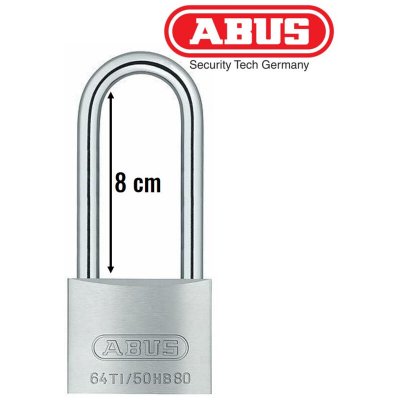 ABUS Cadenas Titalium hauteur de anse 80 mm  -  - 64TI/40HB80