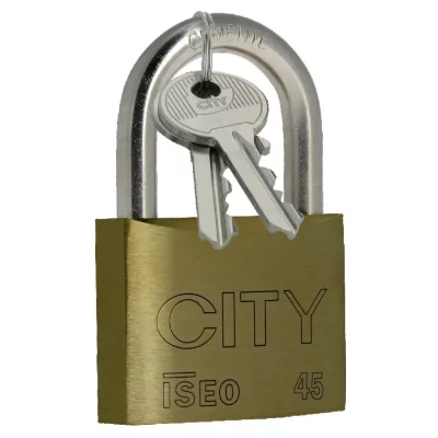 ISEO Cadenas vari&eacute; &agrave; 3 cl&eacute;s corps laiton anse acier c&eacute;ment&eacute; City 35
