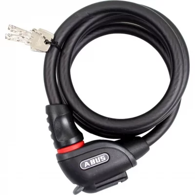 ABUS Cadenas velo  spirale phantom 8950/180 + support - Noir