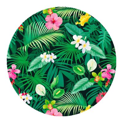 STC Cadoons - Set de table rond Ibiscus et Feuilles 38 cm