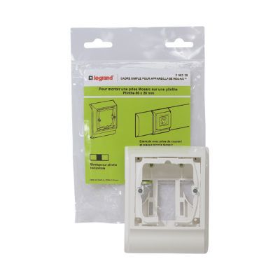 LEGRAND Cadre 1 poste appareillage Mosaic pour plinthe 80 x 20 mm 