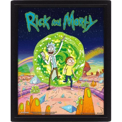 PYRAMID Cadre 3D - Rick et Morty - Portail 