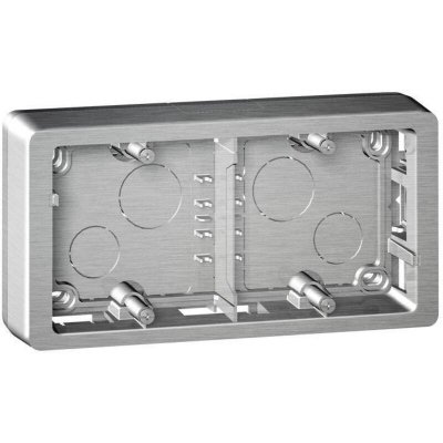 LEGRAND Cadre compatible Mosaic C&eacute;liane et Soliroc - 2 postes - Titane