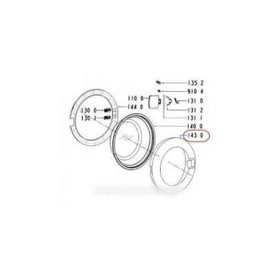 WHIRLPOOL Cadre de hublot exterieur pour lave linge - 8343774 