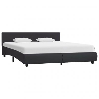 Cadre de lit avec led sans matelas noir 160x200 cm Vidaxl