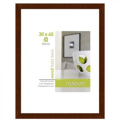 NIELSEN DESIGN Cadre Nielsen Apollo bois weng&eacute passe-partout - 30 x 40 cm