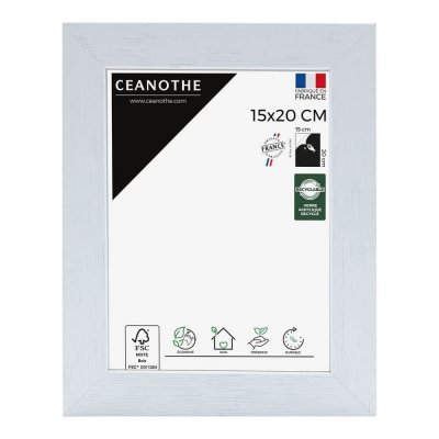 CEANOTHE Cadre photo blanc 15x20 cm bois reconstitu&eacute; fsc