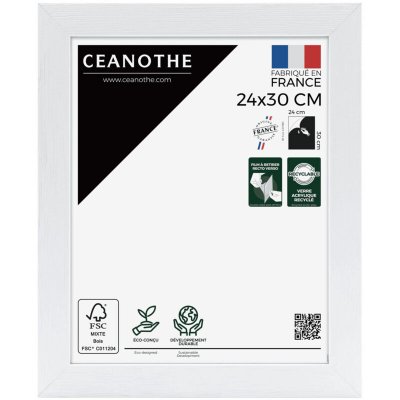 CEANOTHE Cadre photo blanc 24x30 cm bois reconstitu&eacute; fsc