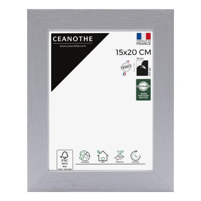 CEANOTHE Cadre photo Karma gris 15x20 cm - , marque fran&ccedil;aise
