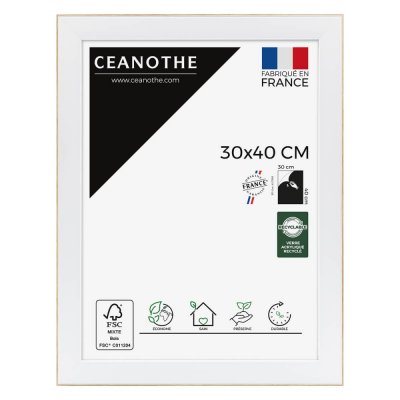 CEANOTHE Cadre photo Newton brut 30x40 cm r&eacute;sine recycl&eacute;e
