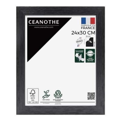 CEANOTHE Cadre photo noir 24x30 cm bois reconstitu&eacute; fsc