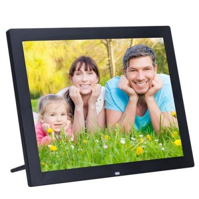 YONIS Cadre photo num&eacute;rique 15 pouces led carte sd mp3 t&eacute;l&eacute;commande noir