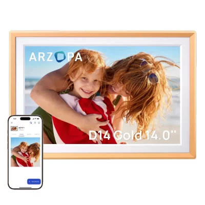 ARZOPA Cadre Photo Num&eacute;rique  D14 14 Pouces &Eacute;cran Tactile Cadre Num&eacute;rique Photo 32GB