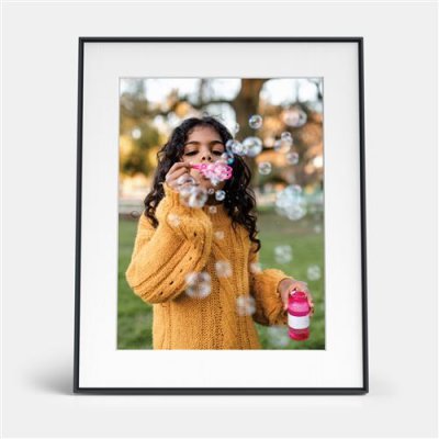 AURA Cadre photo num&eacute;rique  Walden Ink Mat Wi-Fi 15"" Blanc et Noir