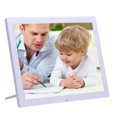 YONIS Cadre Photo Num&eacute;rique Hd Led 14 Pouces Tout-en-un Lecteur Mp3 Mp4 Alarme Blanc 