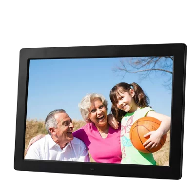 YONIS Cadre photo num&eacute;rique HD t&eacute;l&eacute;commande 15 pouces noir 