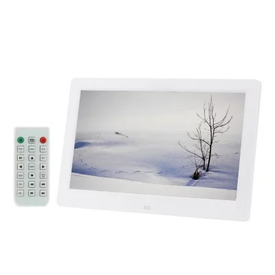 YONIS Cadre Photo Num&eacute;rique Port USB Lecteur Vid&eacute;o Audio MP3 Films Carte SD Mmc Blanc + SD 8Go