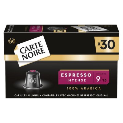 CARTE NOIRE Caf&eacute; capsules Compatibles Nespresso Espresso intense 9