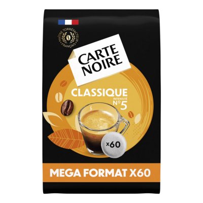 CARTE NOIRE Caf&eacute;  classique en dosettes - paquet de 60 - 