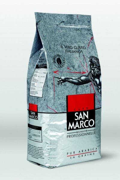 SAN MARCO Caf&eacute; en grains 100% Arabica  - intensit&eacute; 7 - paquet de 1kg