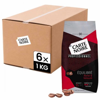CARTE NOIRE Caf&eacute; en Grains  Equilibr&eacute; - 6 paquets - 6 Kg