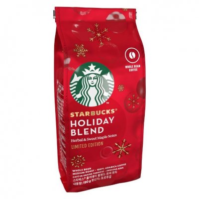 STARBUCKS Caf&eacute; En Grains Holiday Blend  - Le Paquet De 190g