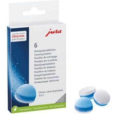 JURA Caf&eacute; et th&eacute;  Bo&icirc;te de 6 pastilles de nettoyage 3 phases