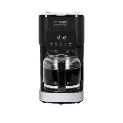 CASO Cafeti&egrave;re 1846 Arr&ecirc;t Automatique 1.5L 900W Verre Acier Inoxydable Noir