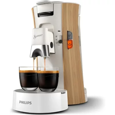 PHILIPS Cafeti&egrave;re 2 Tasses Blanc Soie Eco Intensity