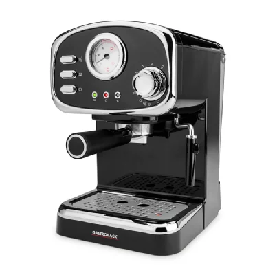 GASTROBACK Cafeti&egrave;re 42615 1.25L 1100W 240V Mousse &agrave; Lait Pivotante Noir
