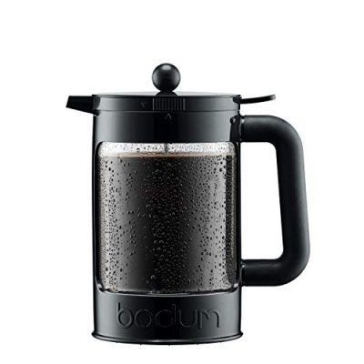 BODUM Cafeti&egrave;re &agrave; piston 2 couvercles  Bean 12 tasses 1.5 L Noire