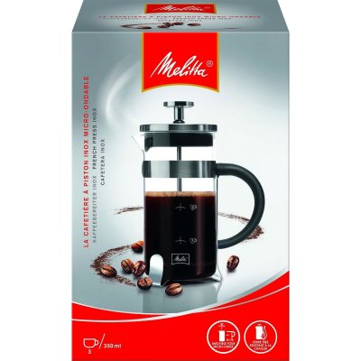 MELITTA Cafeti&egrave;re &Agrave; Piston 3 Tasses - Chrome