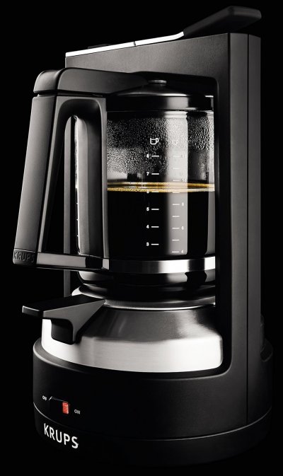 KRUPS Cafeti&egrave;re &Agrave; Pression En Inox De 1l Pour 8 A 12 Tasses Noir