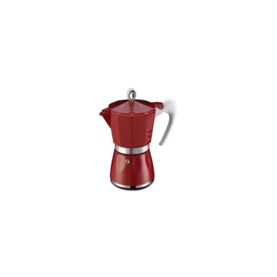 GAT Cafeti&egrave;re Bella 3 tasses - italienne, alu - rouge