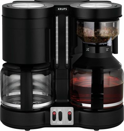 KRUPS Cafeti&egrave;re Combin&eacute; Filtres Et Expresso Pour 20 Tasses 2200w Noir