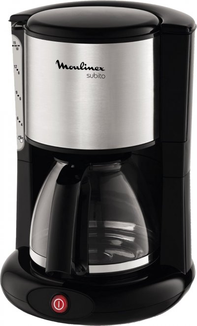 MOULINEX Cafeti&egrave;re &Eacute;lectrique De 1,25l Pour 10 A 15 Tasses 1000w Gris Noir