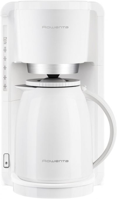 ROWENTA Cafeti&egrave;re &Eacute;lectrique De 1l Pour 8 A 12 Tasses Avec Verseuse Isotherme Blanc