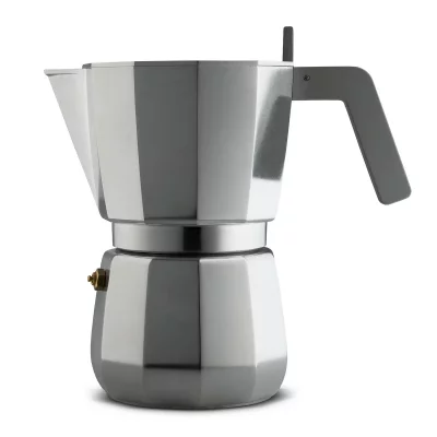 ALESSI Cafeti&egrave;re Espresso Moka 9 tasses 45 cl Gris 