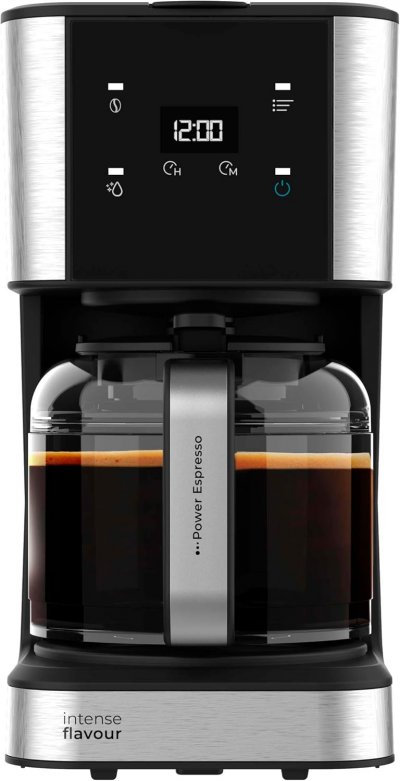 CECOTEC Cafeti&egrave;re filtre 1,5 L inox tactile programmable