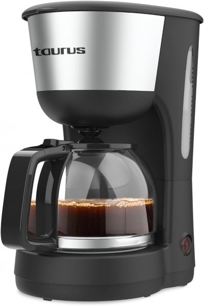 TAURUS Cafeti&egrave;re filtre 12 tasses inox avec mousseur &agrave; lait