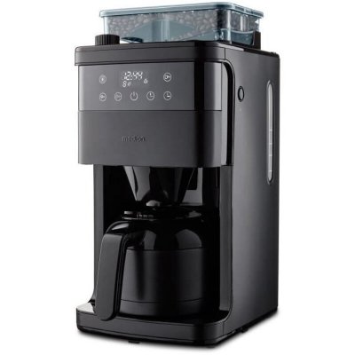 MEDION Cafeti&egrave;re Filtre Digitale Isotherme avec Broyeur -  - 1000W - 1,0L - Noir 