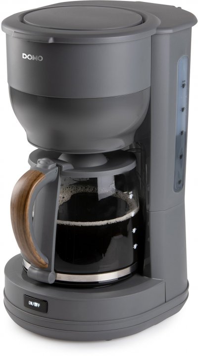 DOMO Cafeti&egrave;re filtre -  - DO754K - 125 L - 10 tasses - Gris / Bois