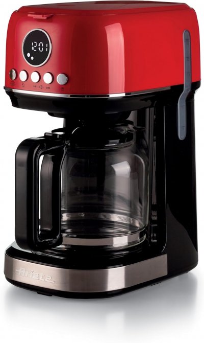 ARIETE Cafeti&egrave;re Filtre Programmable 15 Tasses Rouge