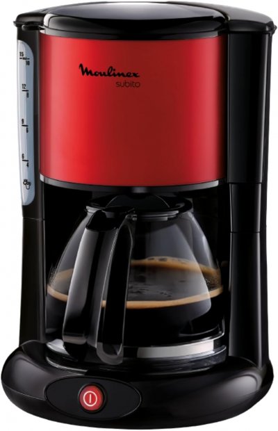 MOULINEX Cafeti&egrave;re filtre rouge 1,25 L Stop-Goutte