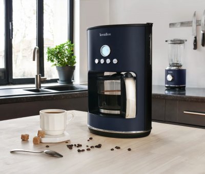 TERRAILLON Cafeti&egrave;re filtre  New Moon 1080 W Bleu nuit 