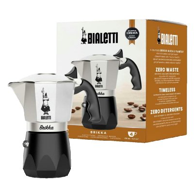 BIALETTI Cafeti&egrave;re italienne  noir aluminium thermoplastique 4 tasses
