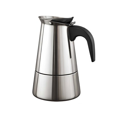 CHEFFINGER Cafeti&egrave;re Italienne en Inox 9 Tasses Compatible Induction pour Caf&eacute; Moka Argent
