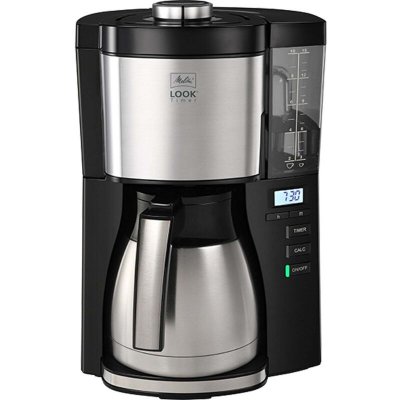 MELITTA Cafeti&egrave;re  look v therm timer noir acier bross&eacute; 