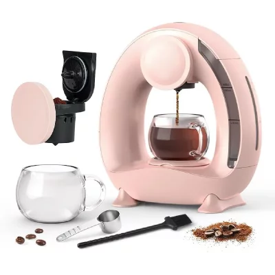 VENDOS85 Cafeti&egrave;re Monoservice 240 ml Rose Compacte